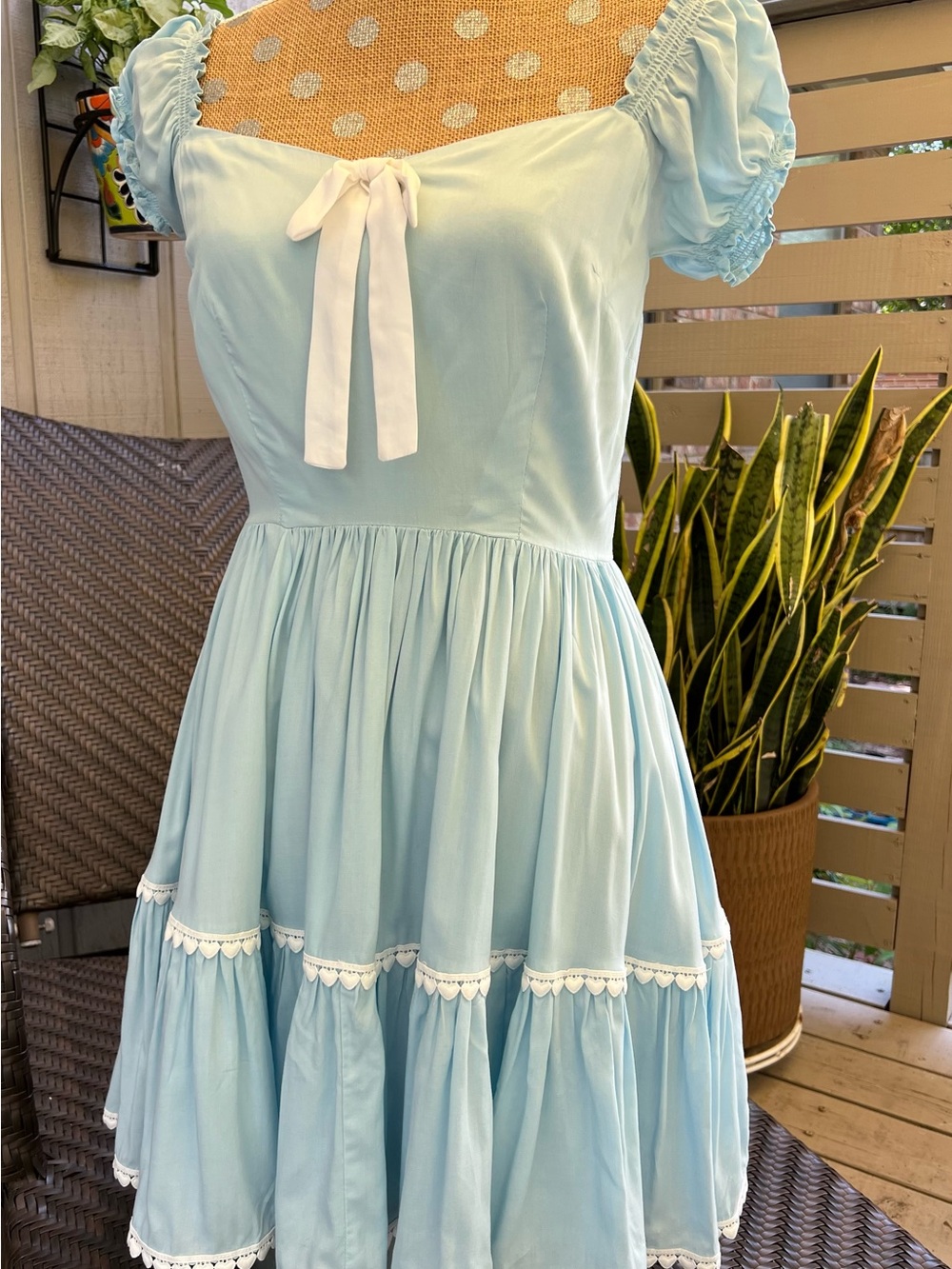 Collectif Blue Baby Doll-style Short Dress